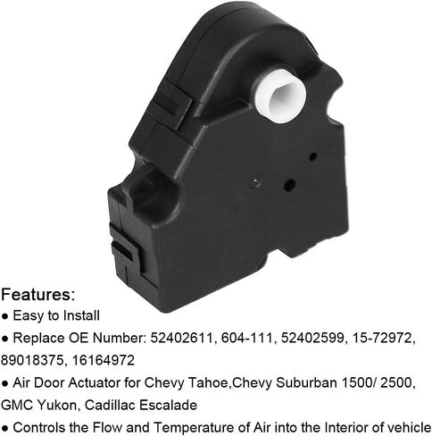 مشغل الباب الخلفي PUENGSI HVAC AC لسيارة Chevy Tahoe، Chevy Suburban، Trailblazer، GMC Yukon، Cadillac Escalade، Buick LeSabre، استبدال # 1572972، 604-111، 52402611، 89018375، 16164972 in Kuwait