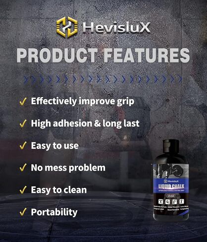 Hevislux Liquid Chalk. Improve Hand Grip for Gymnastic, Rock Climbing, Weightlifting. Quick-Drying Formula. Easy use, no Mess, Added Vitamin E. in Saudi Arabia
