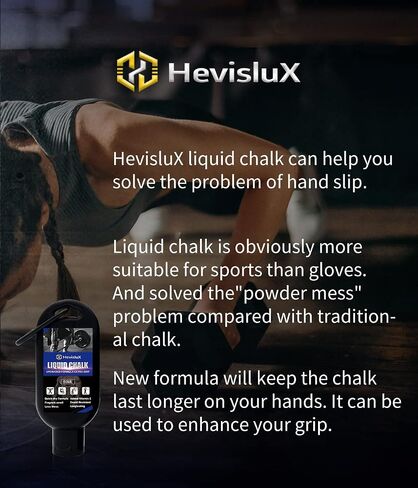 Hevislux Liquid Chalk. Improve Hand Grip for Gymnastic, Rock Climbing, Weightlifting. Quick-Drying Formula. Easy use, no Mess, Added Vitamin E. in Saudi Arabia