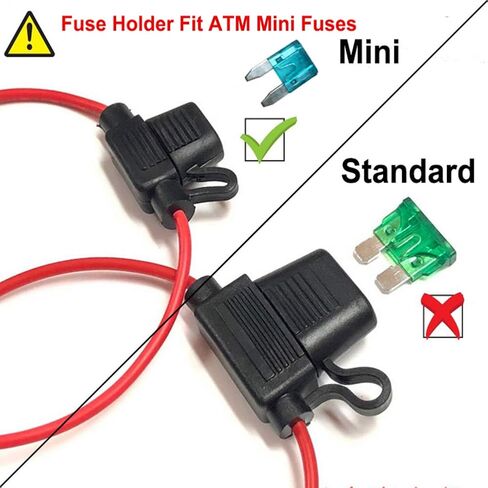 MuHize Standard Fuse Assortment Kit - Upgrade 100Pcs Auto ATO Blade Fuses(2A 3A 5A 7.5A 10A 15A 20A 25A 30A 35A), 12v 10 Pack 14 Gauge Inline Fuse Holders with Puller Tool in Saudi Arabia