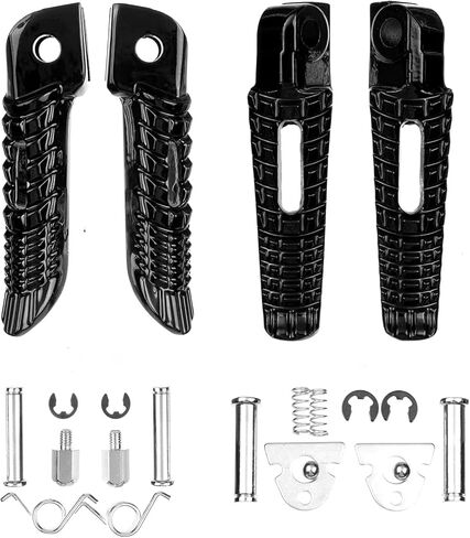 VPZMT أوتاد قدم أمامية وخلفية بدواسة للقدمين تناسب سوزوكي GSXR GSX-R 600/GSXR750/GSXR1000 2005-2020 ((أمامي + خلفي)-أسود) in Kuwait