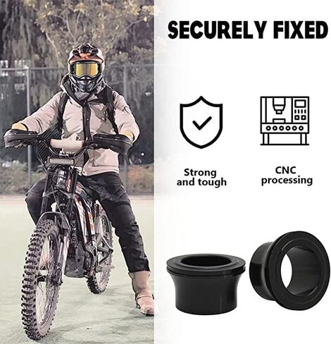 JFG RACING Dirt Bike Front Wheel Hub Spacer Bushing CNC Aluminum Ebike Dirt Bike Seal Hub For Sur Ron S/X Electric Dirt Bike ebike - Black in Saudi Arabia