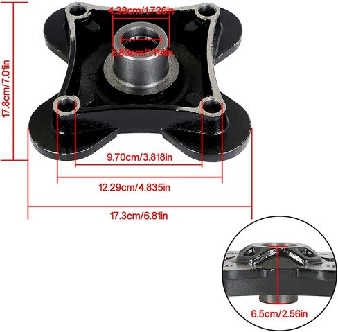 Silscvtt 4 PCS Compatible with Front Or Rear Wheel Hub Replacement for Polaris Rzr1000 Xp 1000 2014-2017 Rzr4 Xp 4 1000 2014-2017 in Saudi Arabia