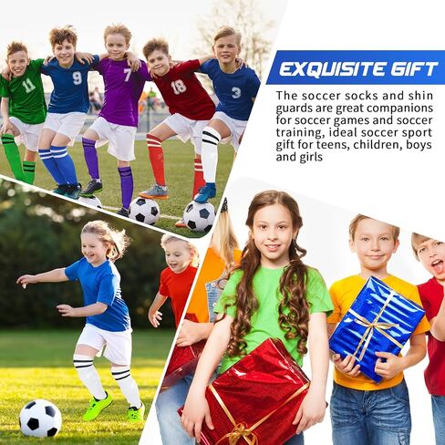 Syhood Soccer Shin Guards and Socks for Toddler Kids Youth, Lightweight Soccer Shin Pads Protective Soccer Gear for 3-5, 5-10, 10-15 Years Old Children Teen Boys Girls Soccer Game in Saudi Arabia