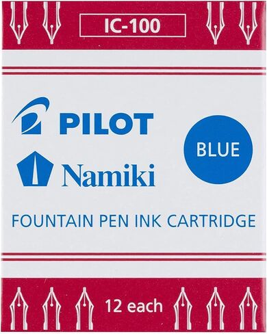 PILOT Metropolitan Collection Fountain Pen, Black Barrel, Classic Design, Medium Nib, With 12 Black And 12 Blue, Ink Cartridges in Saudi Arabia