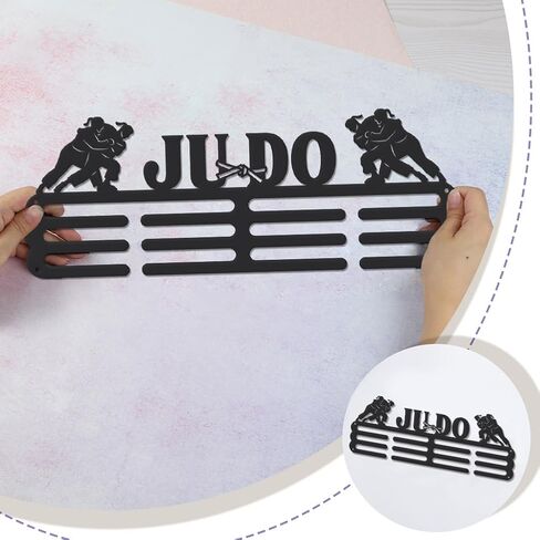 حامل ميدالية الجودو النسائية من سوبردانت، رف عرض ميداليات رياضية لأكثر من 60+ ميدالية، حامل عرض شريطي مثبت على الحائط، حامل شماعات ديكور، خطاطيف حديدية، هدايا للأم، لاعبات الجودو in Kuwait