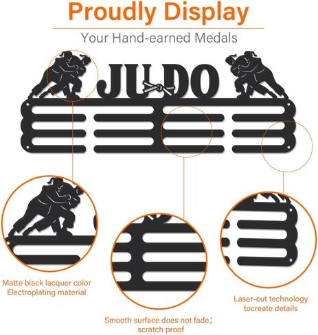 حامل ميدالية الجودو النسائية من سوبردانت، رف عرض ميداليات رياضية لأكثر من 60+ ميدالية، حامل عرض شريطي مثبت على الحائط، حامل شماعات ديكور، خطاطيف حديدية، هدايا للأم، لاعبات الجودو in Kuwait