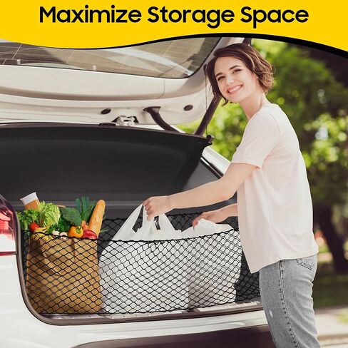 Truck Bed Cargo Net, Adjustable Truck Bed Divider 50"x 18", Premium Heavy Duty Cargo Net for Pickup Truck Bed Organizers and Storage, Compatible with Chevy Silverado Ford F150, Automotive Cargo Nets in Saudi Arabia