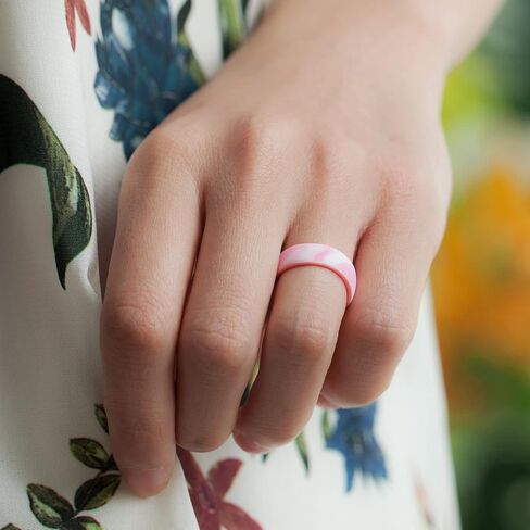 ThunderFit Silicone Wedding Bands for Women, Breathable 2 Layer - 5.5mm Wide - 1.5mm Thick in Saudi Arabia