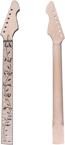 Firebird Head Electric Guitar Neck 24 Fret Maple Fretboard Guitar Neck Unfinished Guitar Parts Electric Guitar Neck Replacement in Saudi Arabia