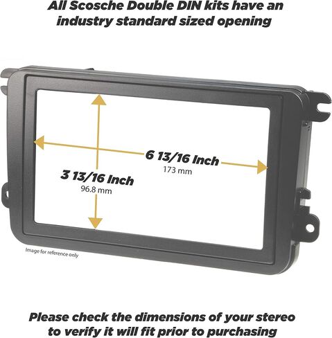 Scosche TA2111BPB Compatible with 2012-15 Toyota Tacoma ISO Double DIN & DIN+Pocket Dash Kit; Black Pearl in Saudi Arabia