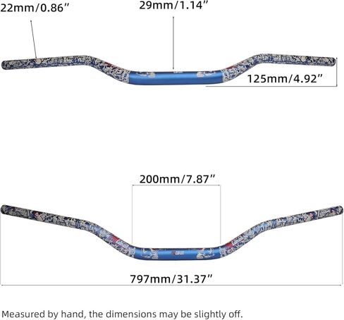 PRO CAKEN Universal 7/8" 22mm and 1 1/8" 28mm Handle Bar with Hand Guards CNC Bracket kit for Dirt Bike Motocross ATV Scooter for CRF KLX KX LTR TRX SX SXF EXC XCW Grizzly Hawk 250 Bicycles Black in Saudi Arabia
