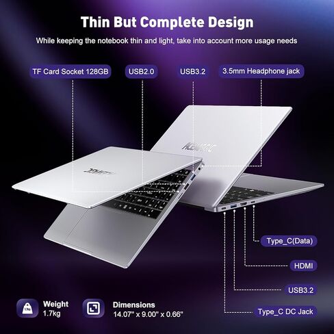 ACEMAGIC Laptop Computer 16GB DDR4 512GB SSD Quad-Core Intel N95(Up to 3.4GHz), 15.6 inch 1080P FHD Traditional Laptops, Metal Shell, WiFi, BT5.0, WiFi, BT5.0, Webcam, Type_C, USB3.2 in Saudi Arabia