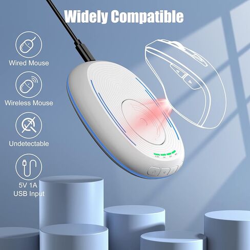 Mouse Jiggler Undetectable Mouse Mover Device with Timer, ON/Off Switch, Breathing Light Mouse Wiggler for Prevent Computer Laptop Screen Sleep (Blue) in Kuwait