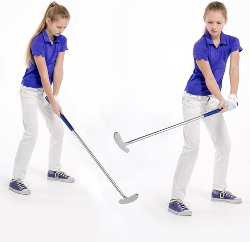 نوادي الجولف للأطفال من Wassteel، مضرب جولف من سبائك الألومنيوم 6063 لليد اليمنى/اليسرى في الأماكن المغلقة/الخارجية، مجموعة جولف للأطفال، هدية مضارب جولف صغيرة مع 5 كرات جولف بلاستيكية لعمر 5 6 7 8 9 سنوات للأولاد والبنات - فضي in Kuwait