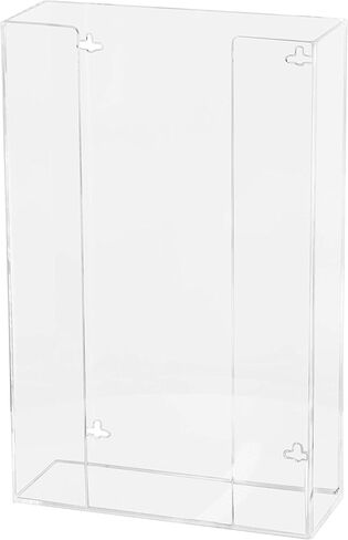 Kantek Wall Mounted Acrylic Glove Box Holder Dispenser, Single Box Capacity, For Use in Food Service, Healthcare, Hospitals, Restaurants, 10.3" x 3.8" x 5.3", Clear in Saudi Arabia