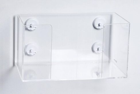 Kantek Wall Mounted Acrylic Glove Box Holder Dispenser, Single Box Capacity, For Use in Food Service, Healthcare, Hospitals, Restaurants, 10.3" x 3.8" x 5.3", Clear in Saudi Arabia
