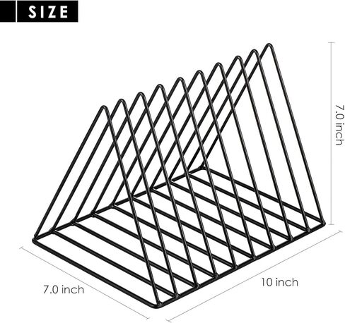 2 Pcs Magazine Holder,Desktop File Sorter Organizer Triangle Bookshelf Decor Home Office,Photography Props（Black） in Kuwait
