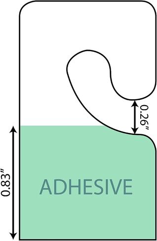300 Slot Hang Tags | Heavy Duty Self Adhesive Hanging Tabs | Great for Retail Displays in Business Shops | 1-1/4" x 1-5/8" in Saudi Arabia
