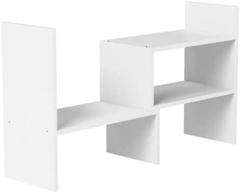 Linch Desktop Bookshelf, Wood Adjustable Desktop Storage Organizer, Office Storage Rack, Display Shelf Rack, Desk Organizer in Saudi Arabia
