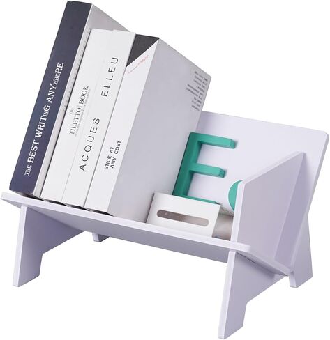 Desktop Small Bookshelf Organizer, Tabletop Mini Bookcase Desk Storage Magazine Holder CD Rack for Office Home in Saudi Arabia