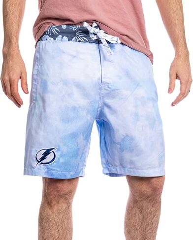 Calhoun NHL Mens Team Logo Watercolor Boardshort Swim Trunk in Kuwait