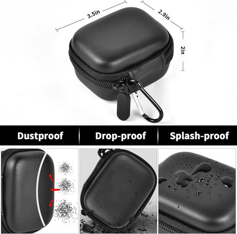 حافظة متوافقة مع CYCPLUS/ROCKBROS/for TOPtoper Tiny Cube Bike Pump المحمولة فائقة الصغر 100PSI مضخة دراجة كهربائية، حقيبة تخزين منفاخ إطارات الدراجة الصغيرة لأنبوب الهواء (صندوق فقط) - أسود in Kuwait