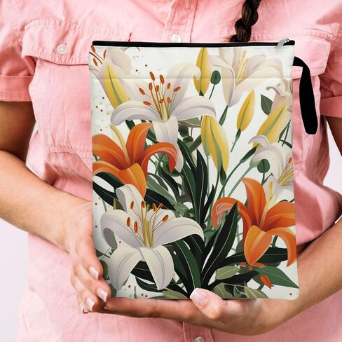Carnation Flower Gifts Book Sleeve Bookish Book Cover Mom Flower Gifts Mother's Day Gifts for Grandma Mother Aunt Sister Book Protector Pouch for Paperbacks Birthday Anniversary Christmas Gifts in Saudi Arabia