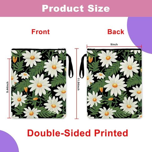 Carnation Flower Gifts Book Sleeve Bookish Book Cover Mom Flower Gifts Mother's Day Gifts for Grandma Mother Aunt Sister Book Protector Pouch for Paperbacks Birthday Anniversary Christmas Gifts in Saudi Arabia
