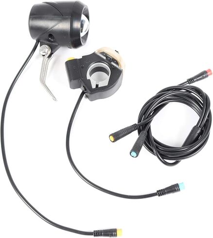 Ebikeling - مصباح أمامي للدراجة الكهربائية مقاوم للماء مع قرن لأضواء الدراجات الإلكترونية للدراجات الكهربائية، ملحقات الدراجة، لا يتطلب أداة in Kuwait