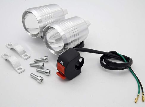 2PCS U2 30W LED مصباح أمامي، NAKAO دراجة نارية القيادة / أضواء الضباب، U2 LED ضوء الضباب مقاوم للماء العالمي للدراجات النارية المصباح الكهربائي الدراجة العمل القيادة كشافات بقعة مصباح + 1PCS تشغيل / إيقاف التبديل in Kuwait