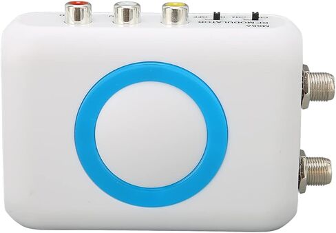 RF Modulator RCA Coaxial Adapter, HD AV Output Video Audio Modulator, Professional HD VHF Demodulator Converter for CATV System in Saudi Arabia
