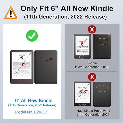 حافظة COO شفافة لجهاز Kindle 11th Generation 2022 الجديد كليًا مقاس 6 بوصات (الموديل: C2V2L3) غطاء خلفي من مادة TPU، غطاء ممتص للصدمات من جلد TPU الشفاف الناعم المرن للغاية لإصدار Kindle 11th Generation-2022 in Kuwait