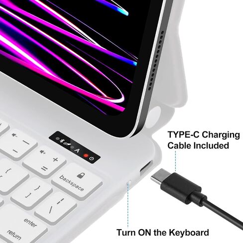 SENGBIRCH Magic Keyboard for iPad Pro 11-4th, 3th, 2nd&1st gen, 360° Swivel Ultra Thin Backlit, Trackpad, iPad Air 5th, 4th Generation Magic-Style Keyboard Case - Floating Stand, 1.54 lbs, Black in Saudi Arabia