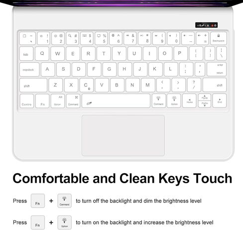 SENGBIRCH Magic Keyboard for iPad Pro 11-4th, 3th, 2nd&1st gen, 360° Swivel Ultra Thin Backlit, Trackpad, iPad Air 5th, 4th Generation Magic-Style Keyboard Case - Floating Stand, 1.54 lbs, Black in Saudi Arabia