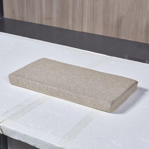 Piano Bench Cushion 30 x14 inch for Indoor Shoe Storage Non Slip Picnic Bench Pad for Kitchen Dining Table Seat, Light Grey in Saudi Arabia