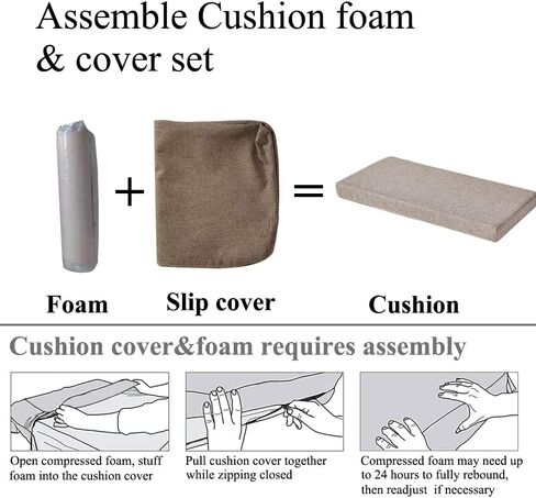 Piano Bench Cushion 30 x14 inch for Indoor Shoe Storage Non Slip Picnic Bench Pad for Kitchen Dining Table Seat, Light Grey in Saudi Arabia