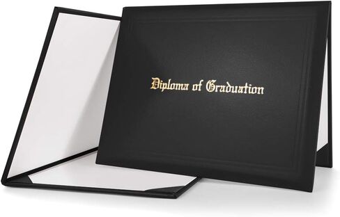 GraduationMall Handcrafted Imprinted Diploma Cover 6" x 8" （Black） in Saudi Arabia