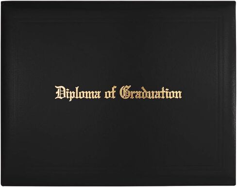 GraduationMall Handcrafted Imprinted Diploma Cover 6" x 8" （Black） in Saudi Arabia