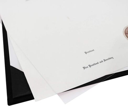 GraduationMall Handcrafted Imprinted Diploma Cover 6" x 8" （Black） in Saudi Arabia