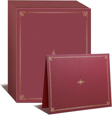 Panelee 60 Pcs Black Certificate Holders with Gold Foil Border Diploma Holder Diploma Cover Certificate Folders Certificate Covers for Letter Size 8.5 x 11 Cardstock Document Graduation Certificates in Saudi Arabia