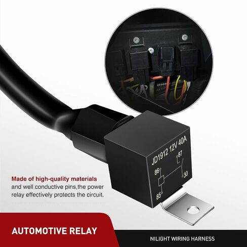 nilight أدى ضوء شريط الأسلاك تسخير عدة دراجة نارية المقود التبديل 16awg 2 يؤدي 12 فولت على قبالة زر التبديل للدراجات النارية atv utv أضواء القيادة 7/8 بوصة، 2 سنة الضمان in Saudi Arabia