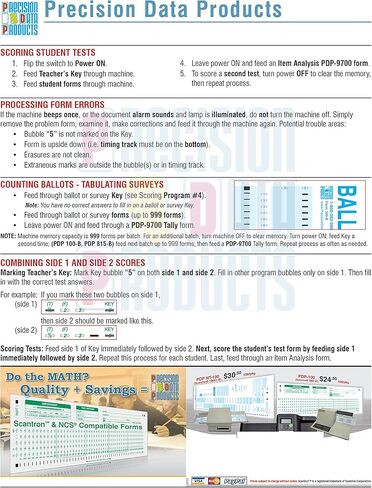 9700 Item Analysis Compatible Tally Sheet, A PDP 9700 Sheet (100/pkg) in Kuwait