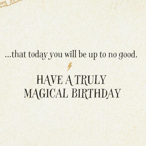 Hallmark Harry Potter Birthday Card (Marauder's Map) in Saudi Arabia