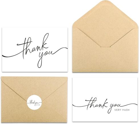 30 Pack Thank You Cards with Envelopes, Navy Blue Thank You Cards, 4" x 6" Classy Thank You Card for Business, Baby Shower, Wedding, Small Business, Graduation, Bridal Shower in Saudi Arabia