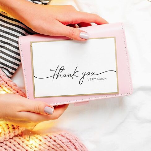 30 Pack Thank You Cards with Envelopes, Navy Blue Thank You Cards, 4" x 6" Classy Thank You Card for Business, Baby Shower, Wedding, Small Business, Graduation, Bridal Shower in Saudi Arabia