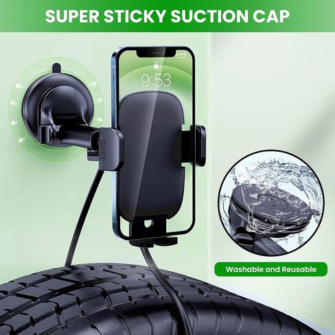 Auto Pro Detroit Car Phone Holder Mount Phone Mount for Car Windshield Dashboard Air Vent Universal Hands Free Automobile Cell Phone Holder Fit iPhone,Google,Huawei, Nokia Other Smartphones in Saudi Arabia