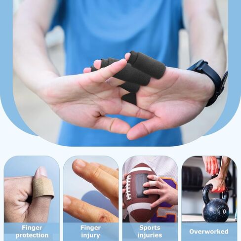 Helthrelife Finger Ice Sleeves 4 Ice Packs for Fingers, Thumbs & Toes Hot Cold Therapy for Arthritis, Tendinitis, Trigger Finger and Swollen Finger-Black in Kuwait