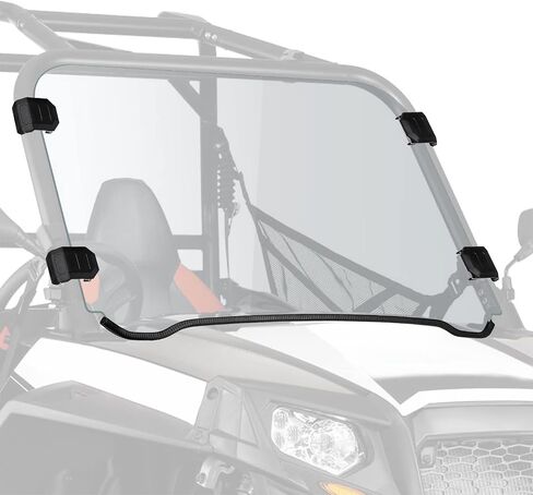 الزجاج الأمامي KEMIMOTO متوافق مع Polaris RZR 800 / S 800/4 800/900 / 4 900 / RZR 570 2008-2018 زجاج أمامي كامل من البولي كربونات مقاوم للغبار وشفاف ورؤية واضحة in Kuwait
