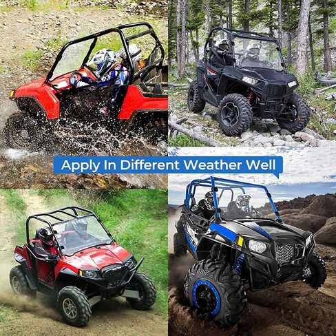 الزجاج الأمامي KEMIMOTO متوافق مع Polaris RZR 800 / S 800/4 800/900 / 4 900 / RZR 570 2008-2018 زجاج أمامي كامل من البولي كربونات مقاوم للغبار وشفاف ورؤية واضحة in Kuwait